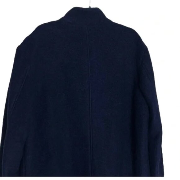 Opening Ceremony Blue Longline Compressed Wool Coat - Picture 6 of 10
